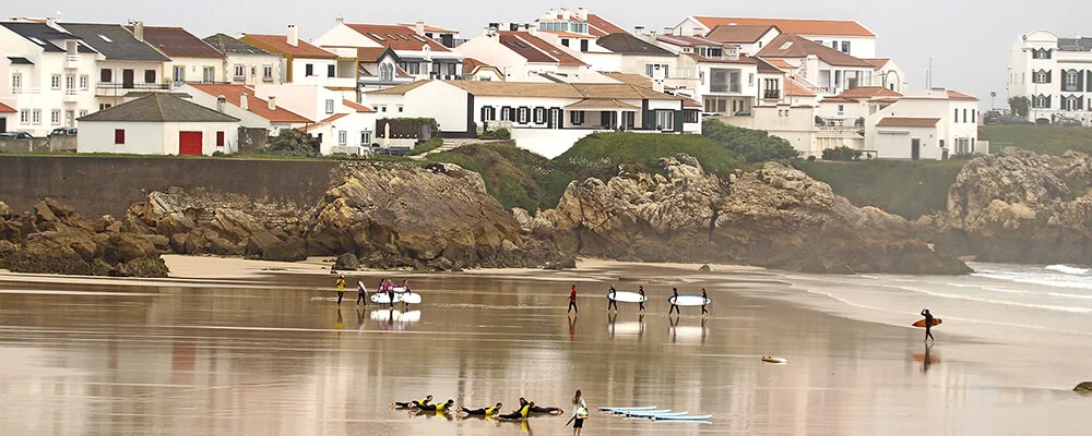 Surfing the best waves in Peniche